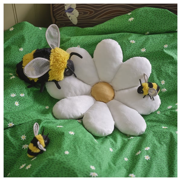 IKEA SKOGSDUVA Cushion Flower-shaped/white 19 "