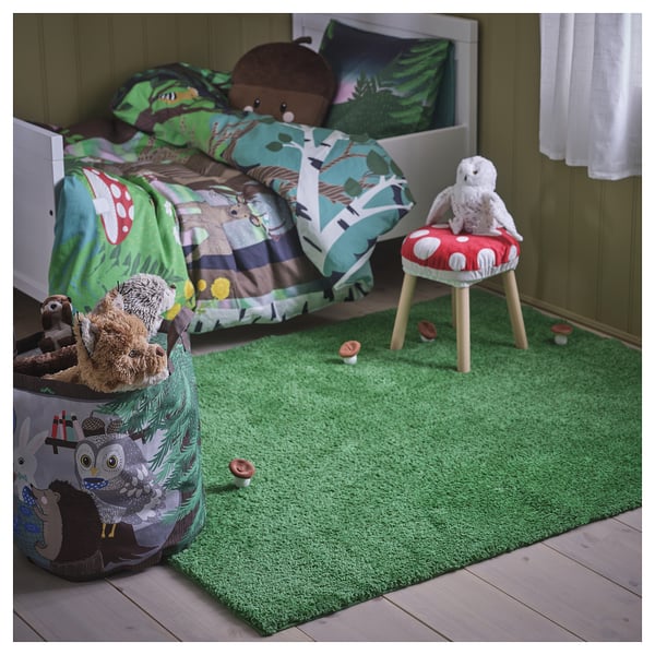 IKEA SKOGSDUVA Rug High Pile Green 4 ' 4 "x5 ' 3 "