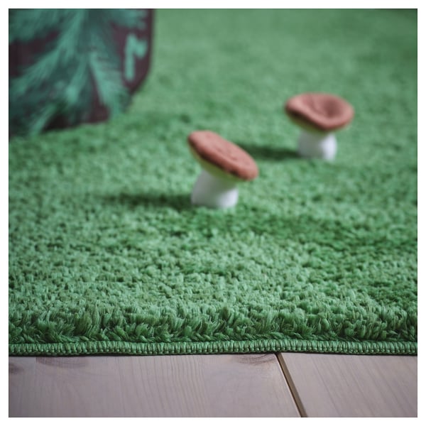 IKEA SKOGSDUVA Rug High Pile Green 4 ' 4 "x5 ' 3 "