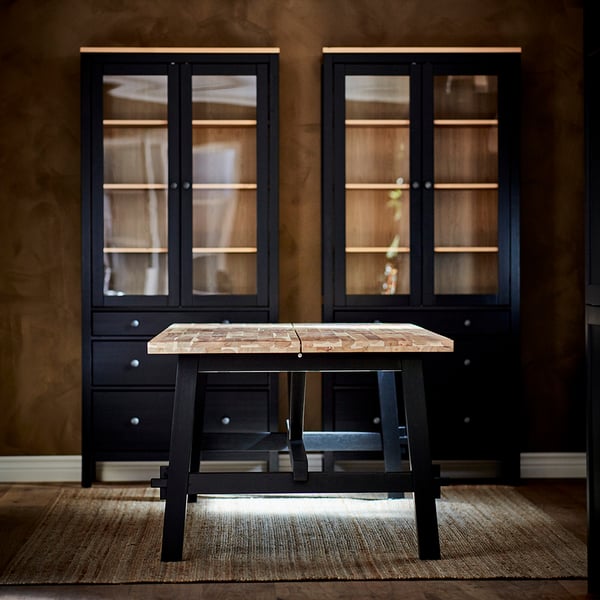 IKEA SKOGSTA Table Acacia/black 63x31 7/8x29 1/8 "