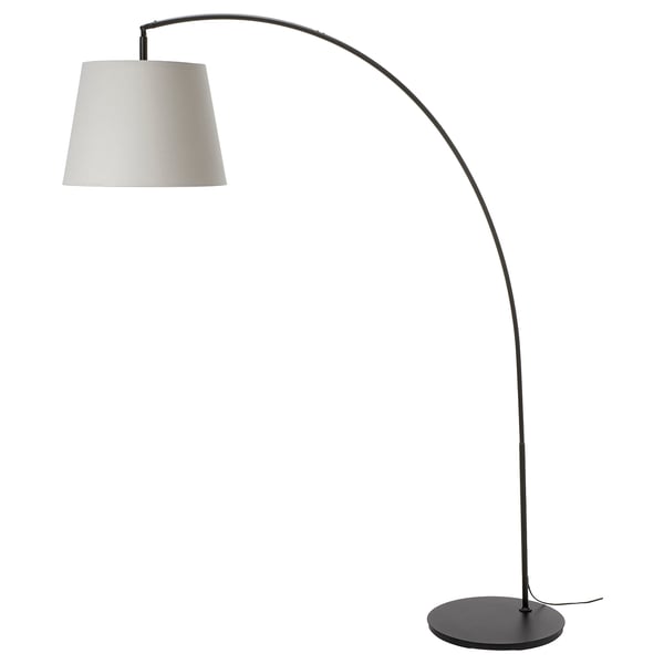 IKEA SKOTTORP / SKAFTET Floor lamp arched light gray