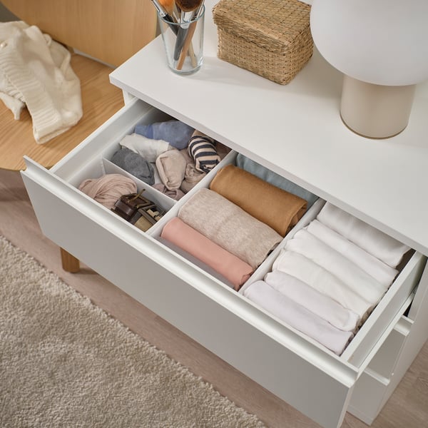 IKEA SKUBB Box Set Of 3 White 7 ¾x15x4 ¾ "