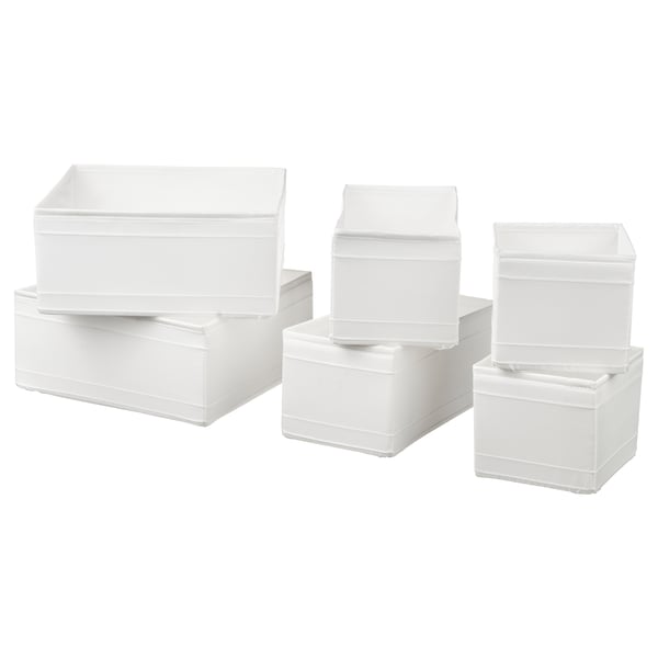 IKEA SKUBB Box Set Of 6 White