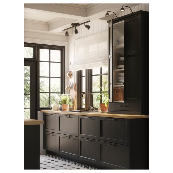 IKEA SKURUP Ceiling Track 3 Spotlights Black