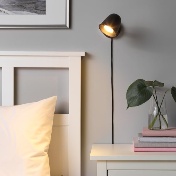IKEA SKURUP Wall Lamp Black