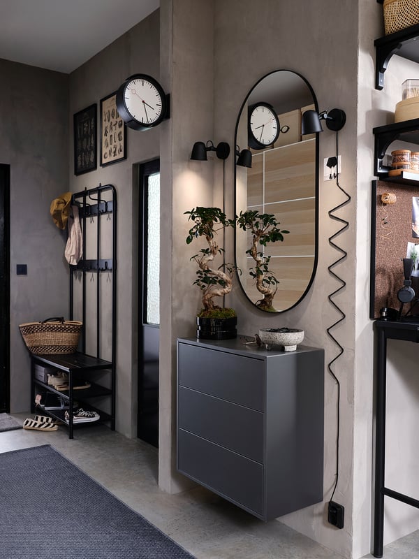 IKEA SKURUP Wall Lamp Black