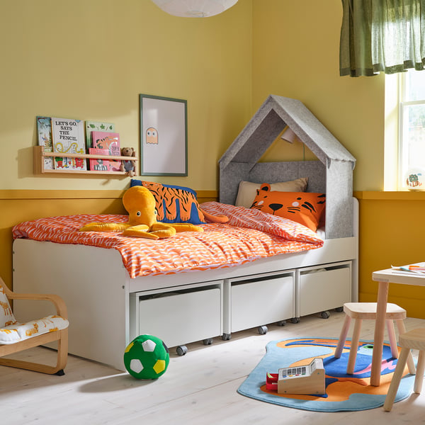 IKEA SLÄKT Bed Accessory House Shaped/gray