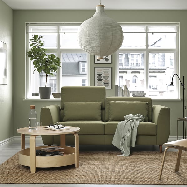 IKEA SLATORP Loveseat Vissle Yellow-green