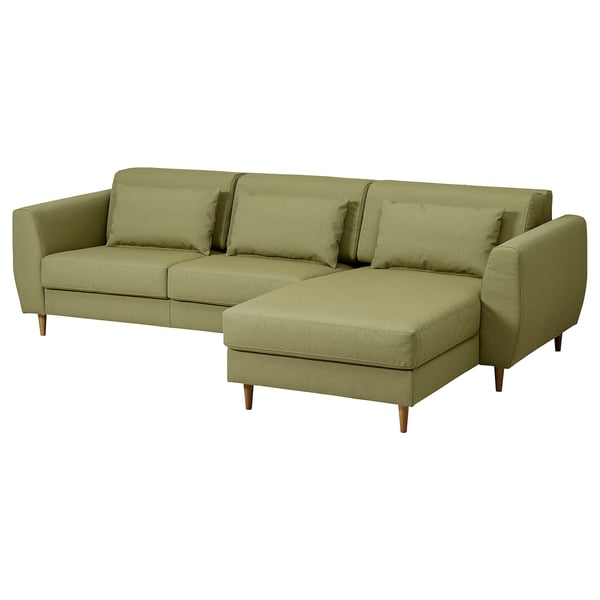 IKEA SLATORP Sofa with chaise Vissle yellow-green