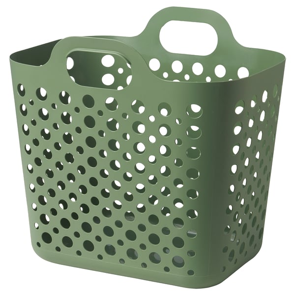 IKEA SLIBB Flexible laundry basket green 6 gallon