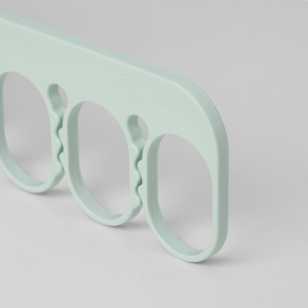 IKEA SLIBB Hanger With 8 Grip Clips Green