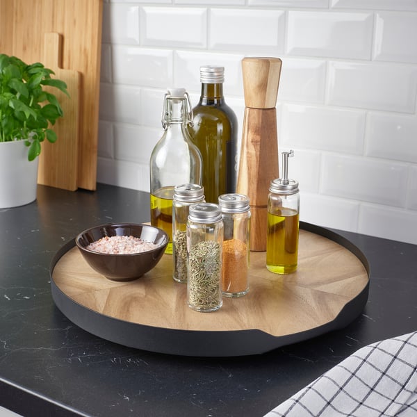 IKEA SMÅÄTA Lazy Susan Acacia Veneer 17 "
