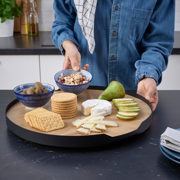 IKEA SMÅÄTA Lazy Susan Acacia Veneer 17 "