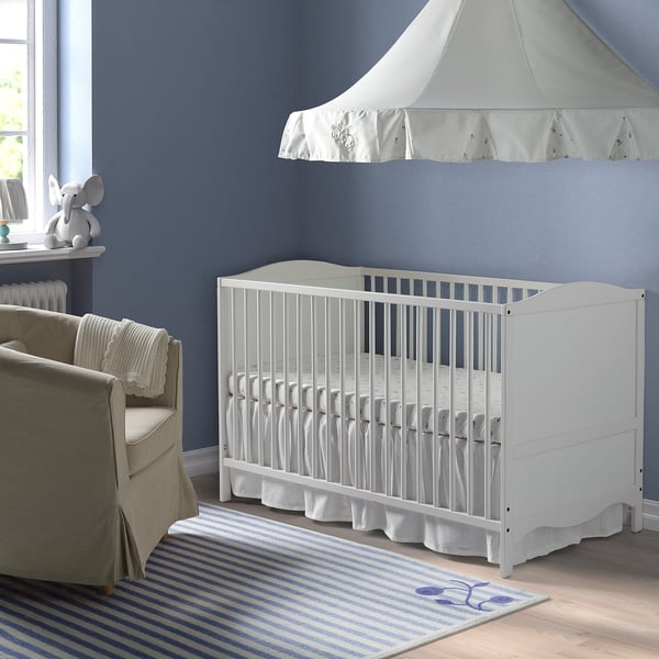 IKEA SMÅGÖRA Crib White 27 1/2x52 "
