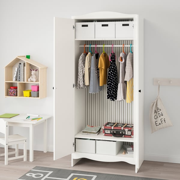 IKEA SMÅGÖRA Wardrobe White 31 1/2x19 5/8x73 5/8 "