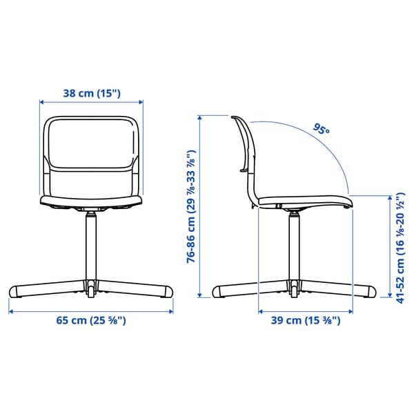 IKEA SMÄLLEN Swivel Chair Black
