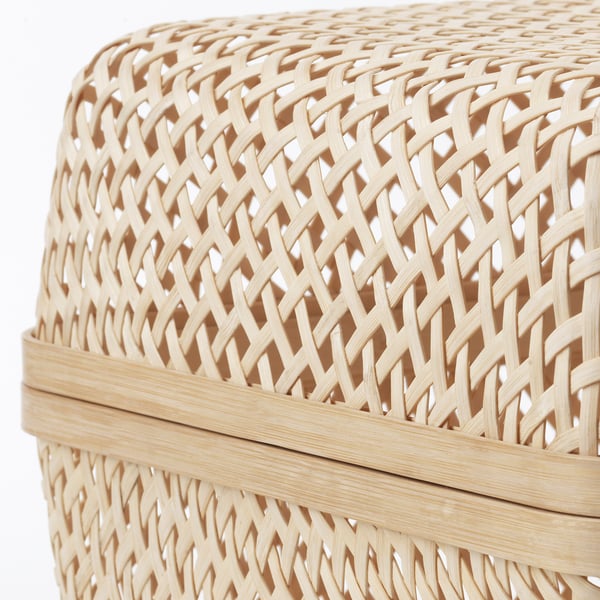 IKEA SMARRA Box With Lid Natural 11 ¾x11 ¾x9 "