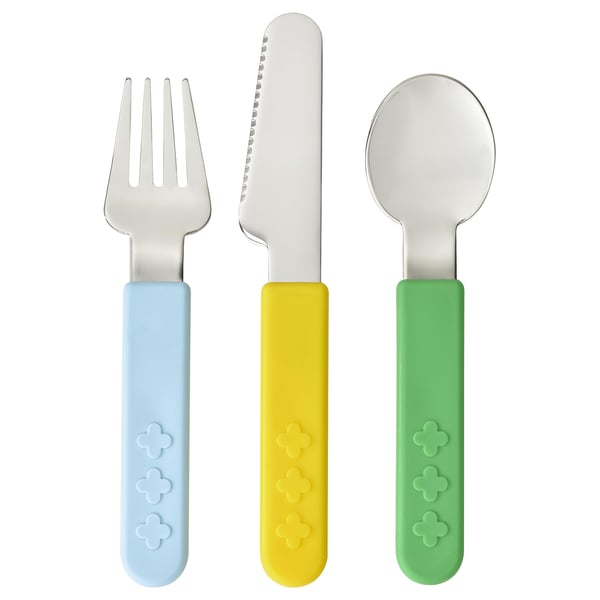 IKEA SMASKA 3-piece flatware set mixed colors