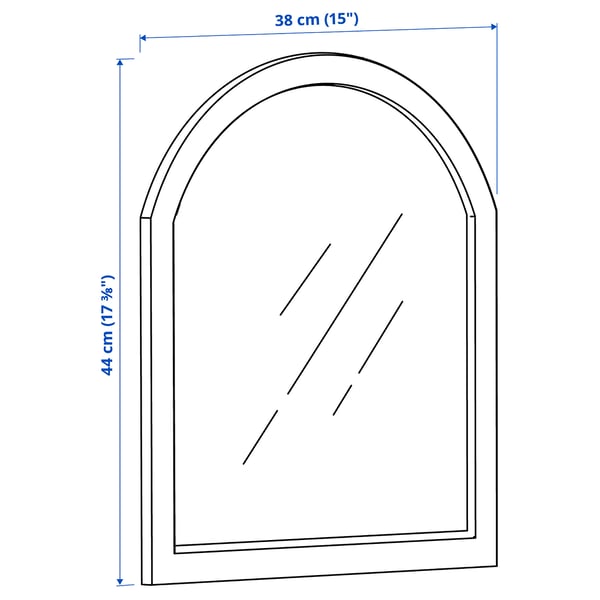 IKEA SMYGA Mirror For Desk/wall Light Gray