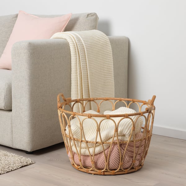 IKEA SNIDAD Basket Rattan 21 ¼x15 ¼ "