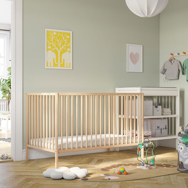 IKEA SNIGLAR Crib Beech 27 1/2x52 "