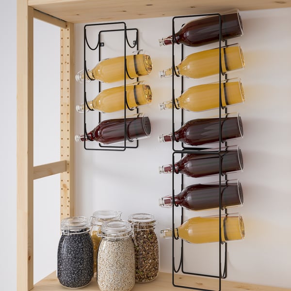 IKEA SNÖSPIRA 4-bottle Wine Rack Black