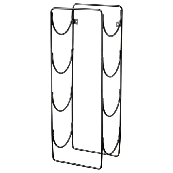 IKEA SNÖSPIRA 4-bottle wine rack black