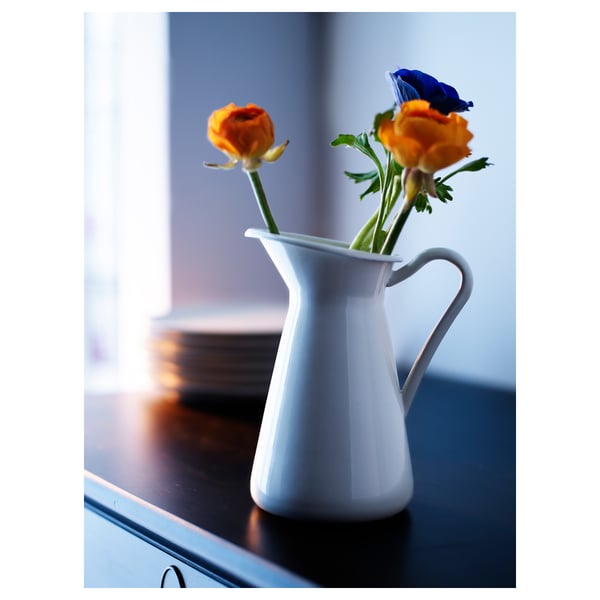 IKEA SOCKERÄRT Vase/jug White 8 ¾ "