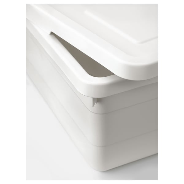 IKEA SOCKERBIT Box With Lid White 15x9 ¾x6 "