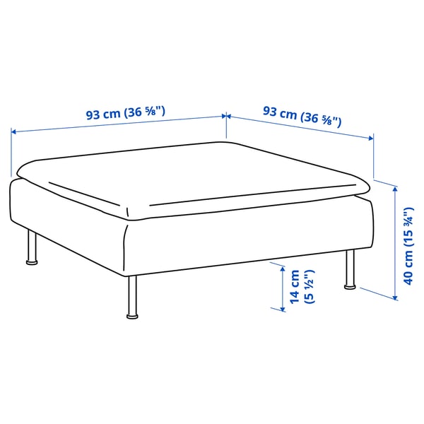 IKEA SÖDERHAMN Ottoman Viarp Beige/brown