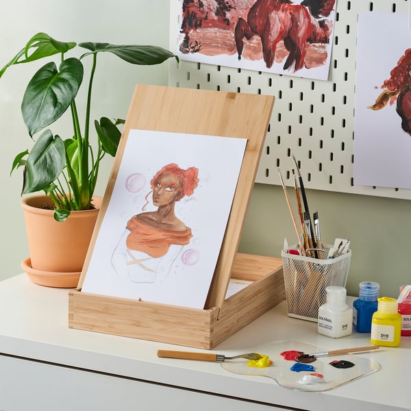 IKEA SOLFÅGEL 3-piece Easel And Accessories Set