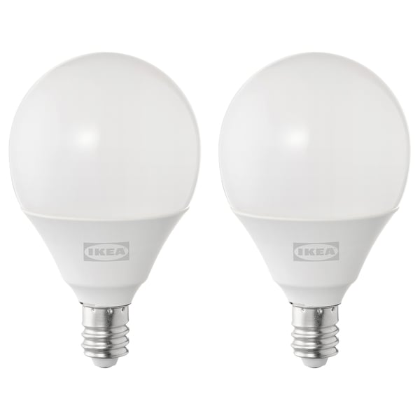 IKEA SOLHETTA LED bulb E12 250 lumen globe opal