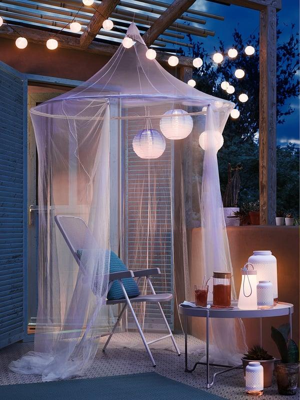 IKEA SOLIG Net White 59 "