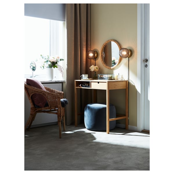 IKEA SOLKLINT Wall Lamp Brass/gray Clear Glass