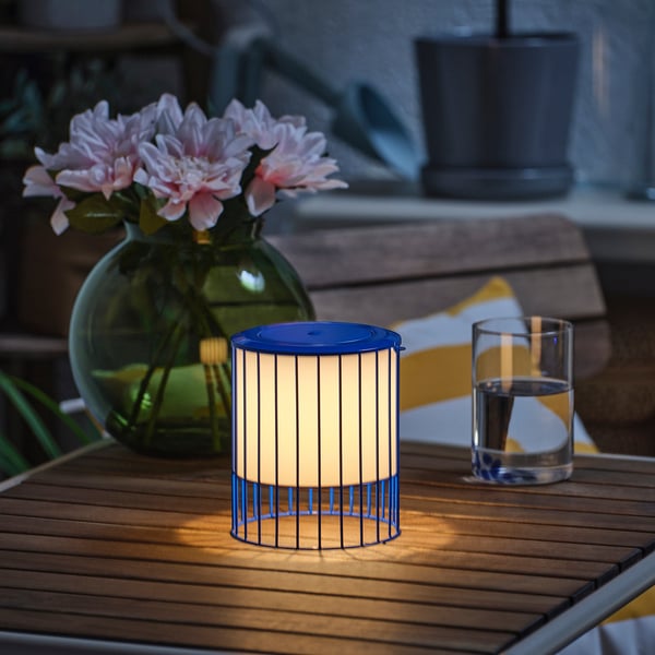 IKEA SOLVINDEN Table Lamp Blue 5 7/8 "