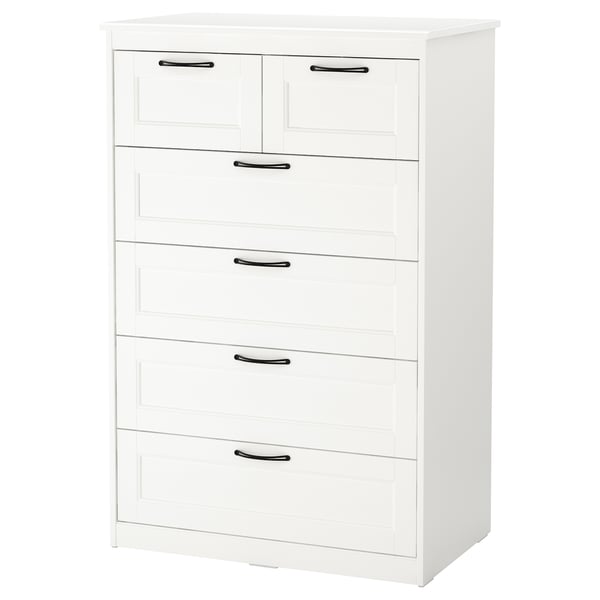 IKEA SONGESAND 6-drawer chest white 32 1/4x49 5/8 "