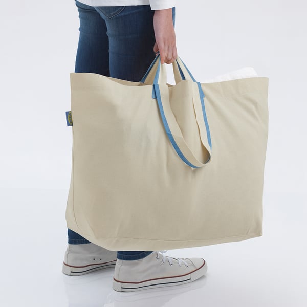 IKEA SPIKRAK Shopping Bag Cotton/natural 13 Gallon