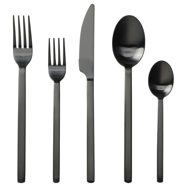 IKEA STOCKHOLM 2025 20-piece flatware set black