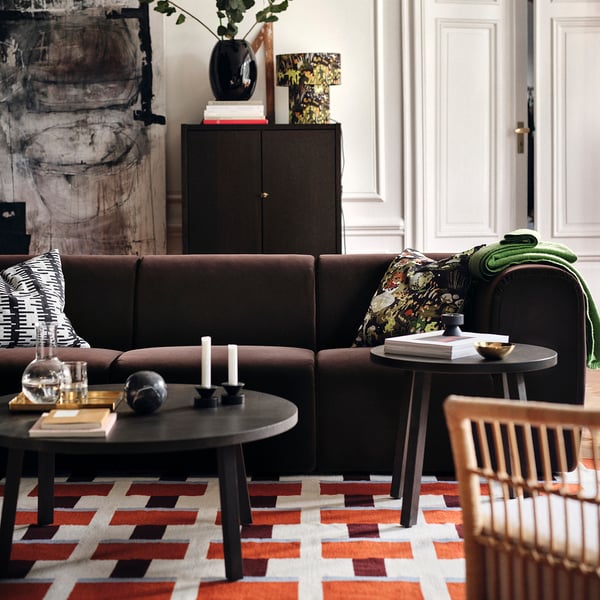 IKEA STOCKHOLM 2025 3-seat Sofa Alhamn Dark Brown