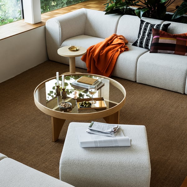 IKEA STOCKHOLM 2025 Coffee Table Oak Veneer Glass