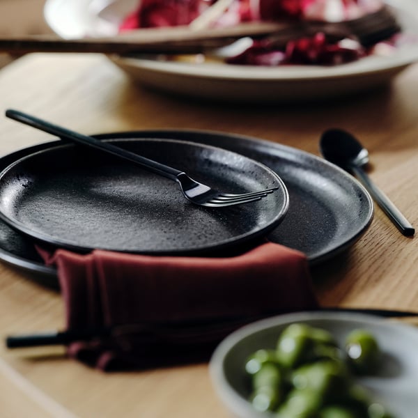 IKEA STOCKHOLM 2025 Plate Black 10 "