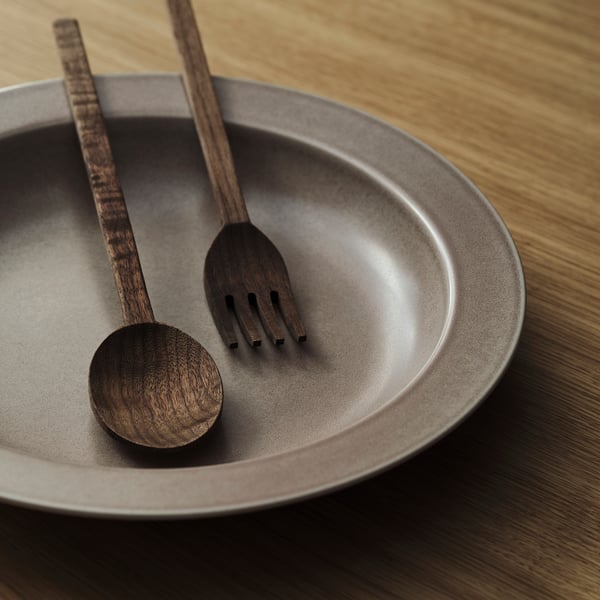 IKEA STOCKHOLM 2025 Serving Set 2 Pieces Walnut 12 "