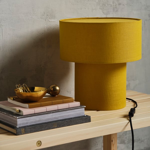 IKEA STOCKHOLM 2025 Table Lamp Yellow/textile 14 "