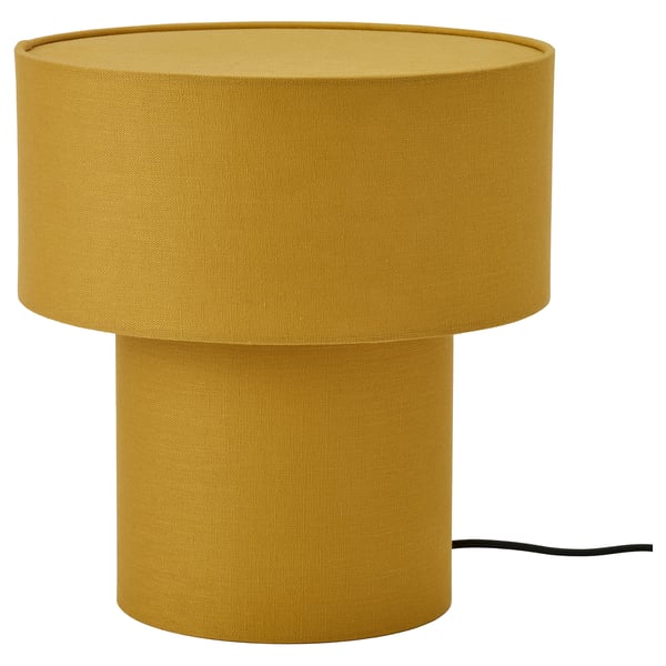 IKEA STOCKHOLM 2025 Table lamp yellow/textile 14 "