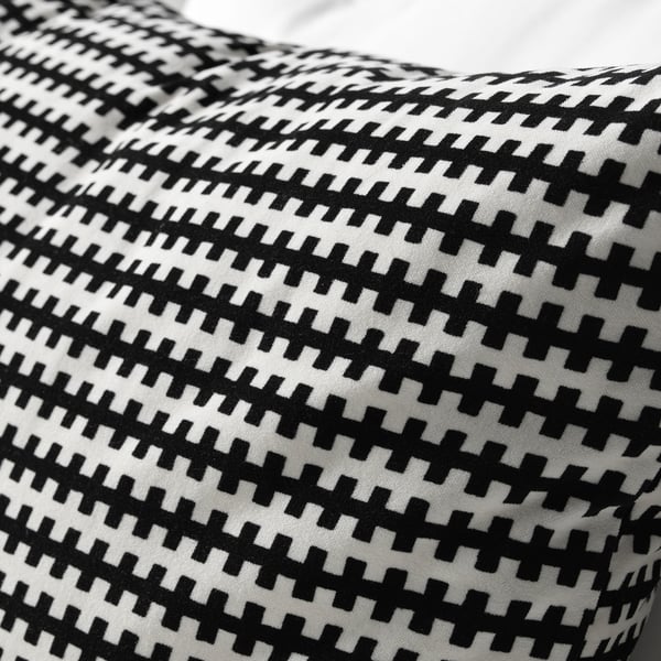 IKEA STOCKHOLM Cushion Black/white 20x20 "