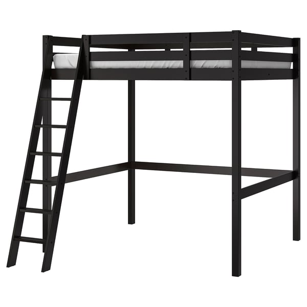 IKEA STORÅ Loft bed frame black Full/Double