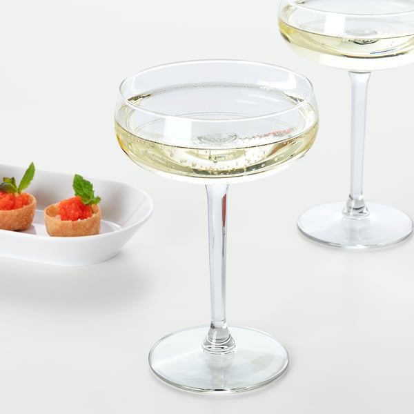 IKEA STORHET Champagne Coupe Clear Glass 10 Oz