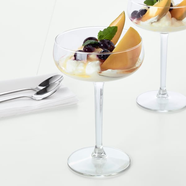 IKEA STORHET Champagne Coupe Clear Glass 10 Oz