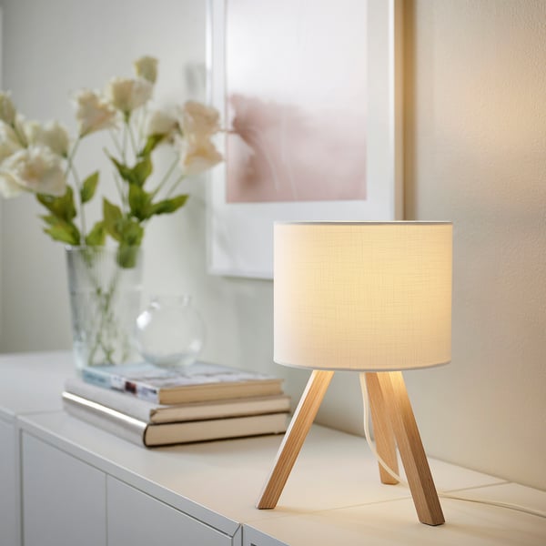 IKEA STORSEGEL Table Lamp Ash/white