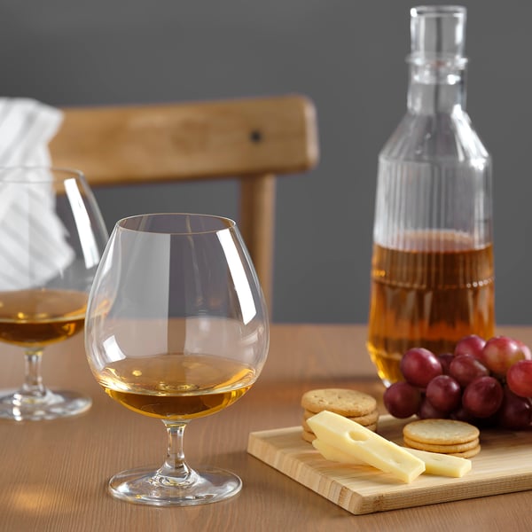 IKEA STORSINT Brandy Glass Clear Glass 25 Oz